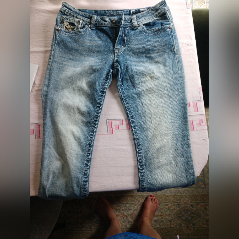 Miss Me denim jeans with rhinestones size 30